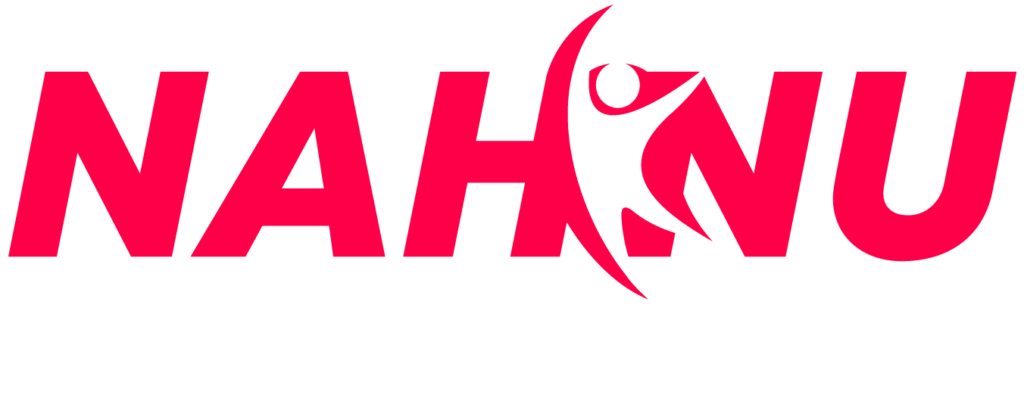 Nahu fitness logo on a black background.
